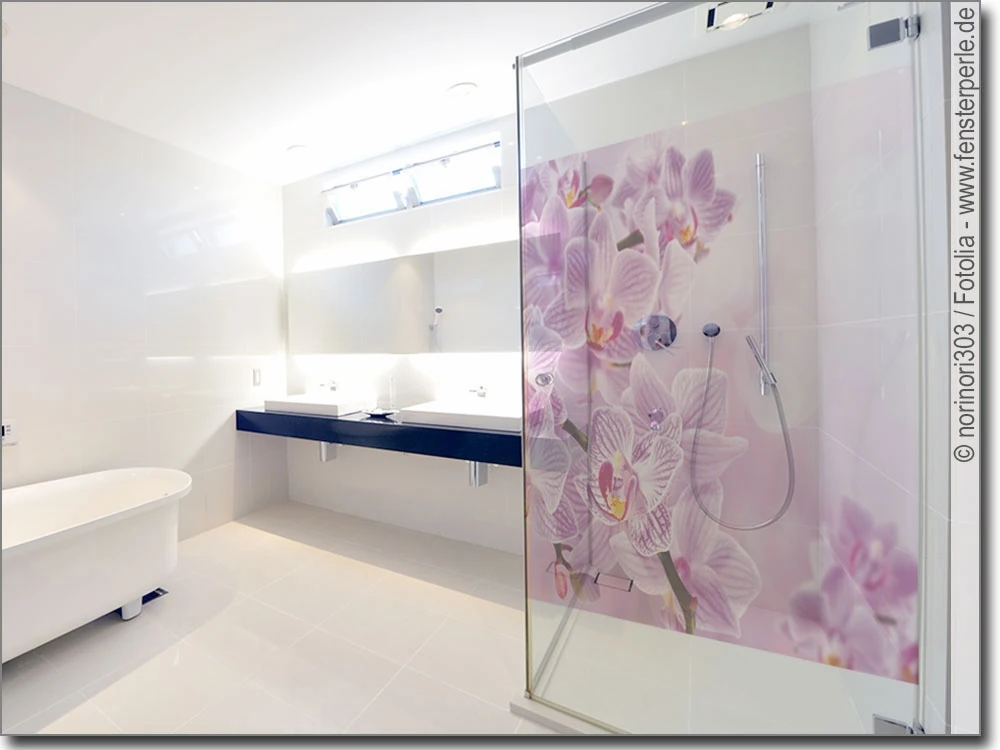 Glasbild Pink Orchidee