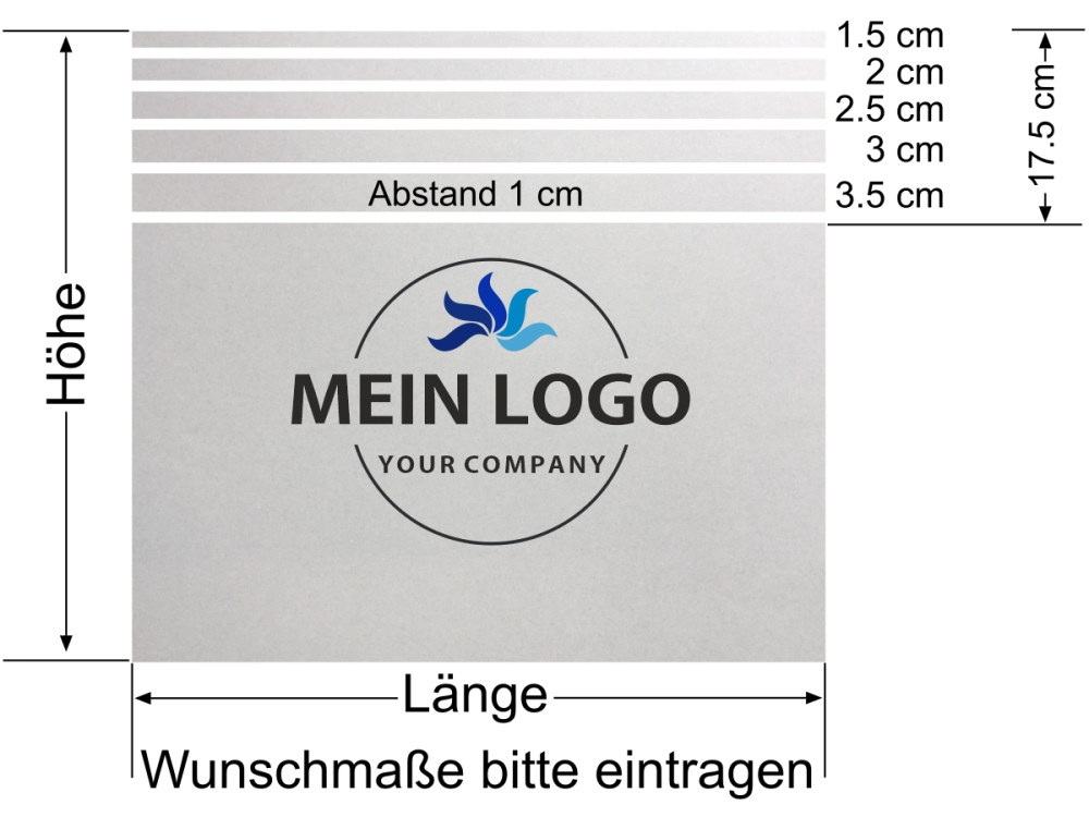 Türfolie Eigenes Logo als Digitaldruck - Ansicht Beispielbild