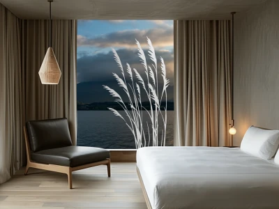 Glastattoo Windbewegte Gräser