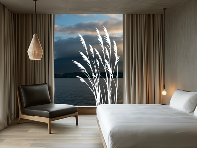 Glastattoo Windbewegte Gräser - Ansicht Farbauswahl