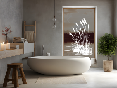 Glastattoo Schilfgras am Uferrand - Ansicht Farbauswahl