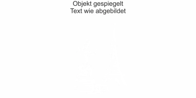 Glasaufkleber Eiffelturm Paris - Ansicht Ausrichtung und Farbauswahl