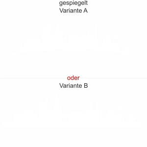 Glastattoo Wiesbaden Skyline - Ansicht Ausrichtung mit Farbauswahl und Variante
