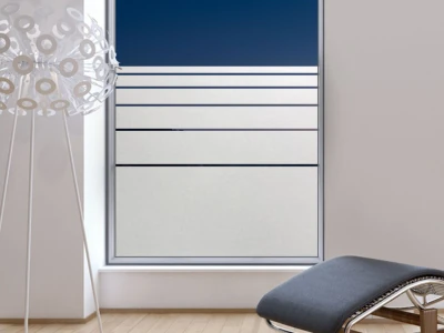 Folie für Glastür mit Streifen