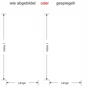 Glastür Sichtschutzfolie Linienkreise