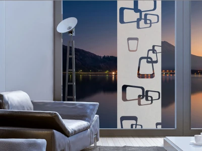 Glastür Sichtschutzfolie Retrodekor