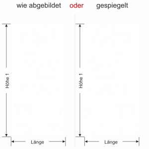 Milchglasfolie Retrodekor