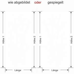 Glasbanner Bambuszweige