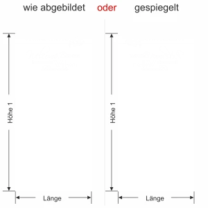 Sichtschutzfolie Gewerbe Willkommen - Ansicht Ausrichtung mit Farbauswahl