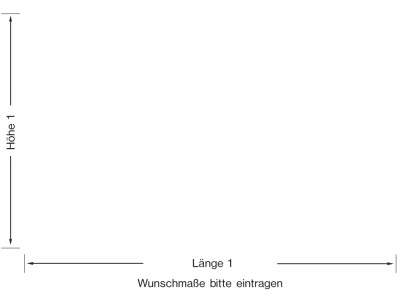 Sichtschutzfolie Gewerbe Kachelraster - Ansicht Farbauswahl und Anleitung zur Größenberechnung
