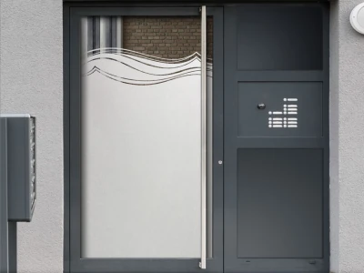 Tür Blickschutzfolie Design Welle