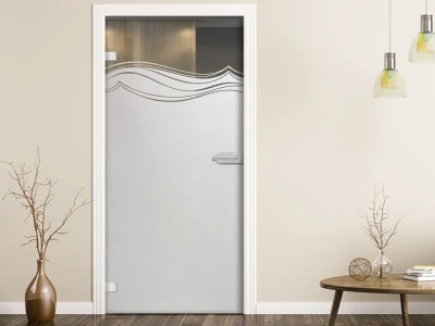 Tür Blickschutzfolie Design Welle