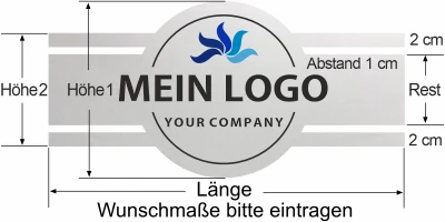 Durchlaufschutz für Glas mit eigenem Logo im Digitaldruck