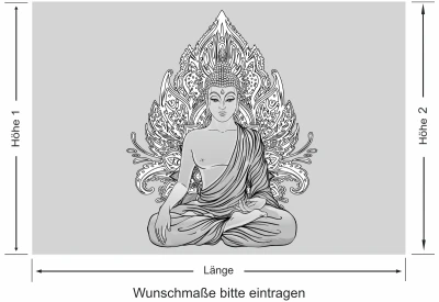 Fensterfolie mit Buddha