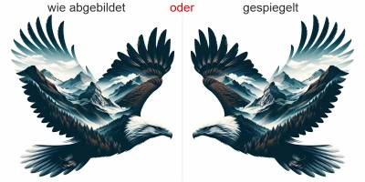 Fensteraufkleber Weißkopfseeadler mit Landschaft