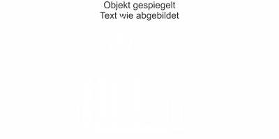 Glastattoo Brandenburger Tor - Ansicht Farbauswahl und Ausrichtung