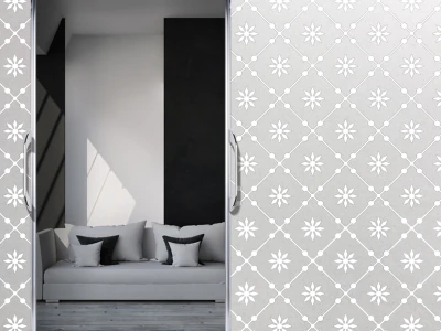 Sichtschutzfolie Musselin Optik 10 | Druck Wunschfarbe