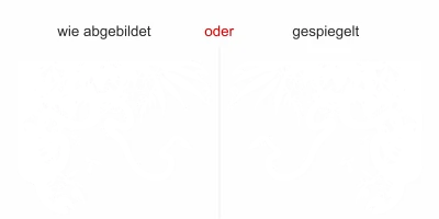 Glasdekor Dschungel - Ansicht Wunschfarbe und Ausrichtung