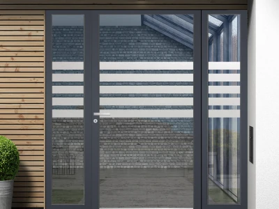 Durchlaufschutz für Glas mit fünf Bändern