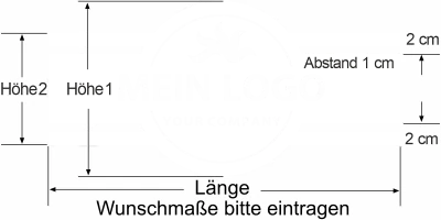 Durchlaufschutz für Glas mit eigenem Logo - Ansicht Farbauswahl