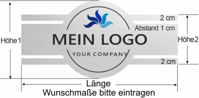 Durchlaufschutz für Glas mit eigenem Logo im Digitaldruck