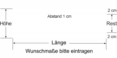 Durchlaufschutz für Glas mit Streifendesign - Ansicht Farbauswahl