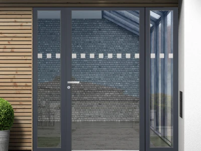 Durchlaufschutz für Glas mit Quadraten