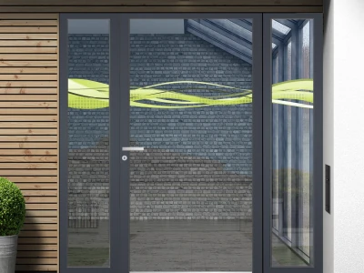 Durchlaufschutz für Glas mit Wellendesign