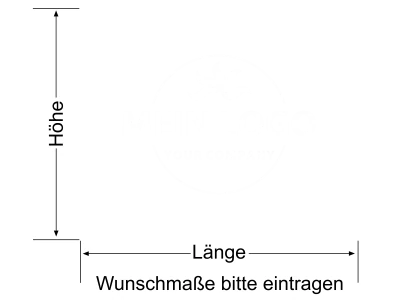 Eigenes Logo als Sichtschutzfolie - Ansicht Beispielbild mit Farbauswahl