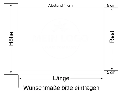 Eigenes Logo als Sichtschutzfolie mit zwei Streifen