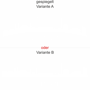 Fensteraufkleber Bremen - Ansicht Ausrichtung mit Farbauswahl und Variante