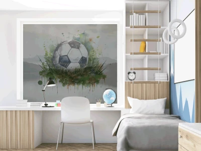 Transparente Fotofolie Fensterbild Fußball - Fußball Motiv zur Dekoration