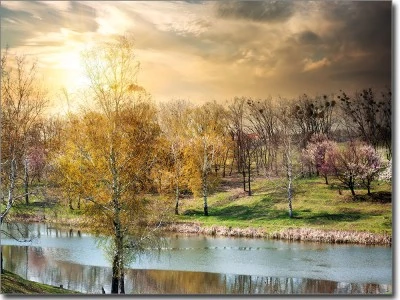 Folie Landschaft im Frühling