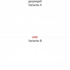 Glasfolien Aufkleber London Skyline - Ansicht Ausrichtung mit Farbauswahl und Variante