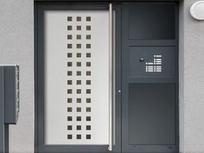 Fensterfolie anbringen Geschäft Quadrate