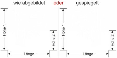 Fensterfolie Bambus und Vögel - Ansicht Ausrichtung mit Farbauswahl und Anleitung zur Größenberechnung - Vorschlag 1