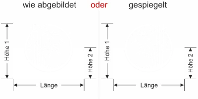 Fensterfolie Bambuspflanze im Kreis - Ansicht Ausrichtung mit Farbauswahl und Anleitung zur Größenberechnung - Vorschlag 1