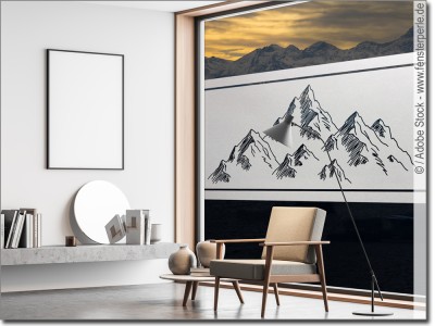 Elegante Sichtschutzfolie im Zuschnitt Fensterperle.de