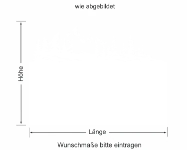 Fensterfolie Berglandschaft mit Tannen - Ansicht wie abgebildet und Farbauswahl