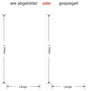 Fensterfolie Dekorative Ecken - Ansicht Farbauswahl