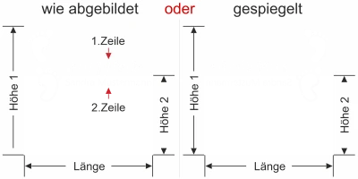 Fußpflege Schaufenster - Ansicht Ausrichtung mit Farbauswahl Vorschlag 1