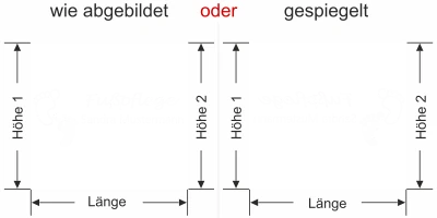 Fußpflege Schaufenster - Ansicht Ausrichtung mit Farbauswahl Vorschlag 2