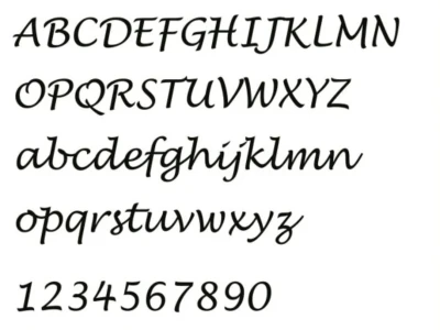 Fußpflege Schaufenster - Ansicht Alphabet 1.Zeile