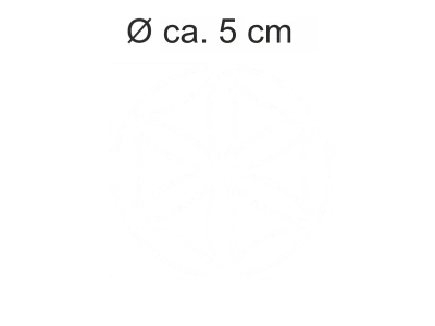 Sichtschutzfolie in Musselinglas Optik mit Lebensblume in 5 cm