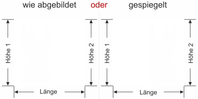 Fensterfolie Pampasgras mit Zierwedel - Ansicht Ausrichtung mit Farbauswahl und Anleitung zur Größenberechnung - Vorschlag 2