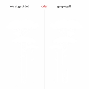 Fensterfolie Savannenbaum - Ansicht Farbauswahl und Ausrichtung