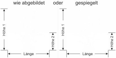 Fensterfolie Silhouette Areca Palme - Ansicht Ausrichtung mit Farbauswahl und Anleitung zur Größenberechnung - Vorschlag 1