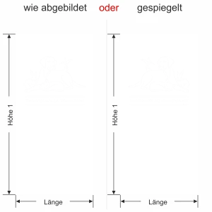 Fensterfolie Tierarztpraxis mit Wunschtext - Ansicht Farbauswahl
