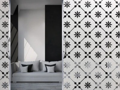 Sichtschutzfolie in Musselinglas Optik