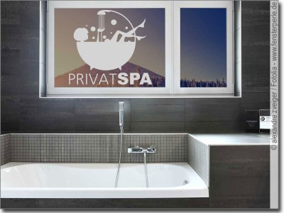 Mobile Preview: Glastattoo mit Badewanne und Privat Spa